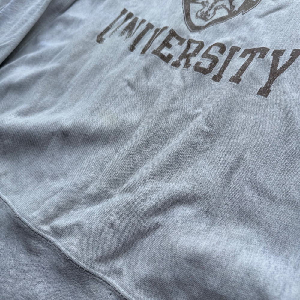 Champion Reverse Weave St Bonaventure University Sweatshirt Gray Distressed 2XL - Picture 4 of 8